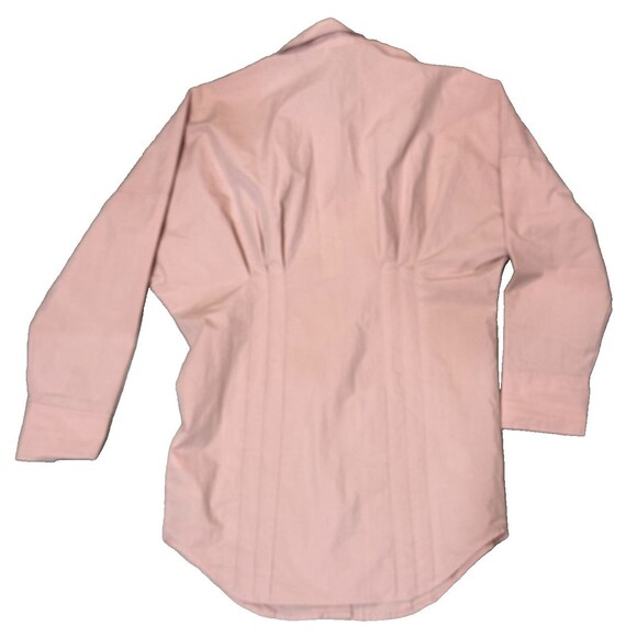 Free People Taria‎ Mini Shirt Dress Small Boho Dusty Pink Pleated Cottagecore - Picture 2 of 5